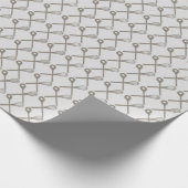 キッチンシェフ用のウィスクと料理スプーンのパターン ラッピングペーパー (角)