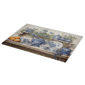 キッチンシェルフブルーホワイトディッシュミカン カッティングボード (角)