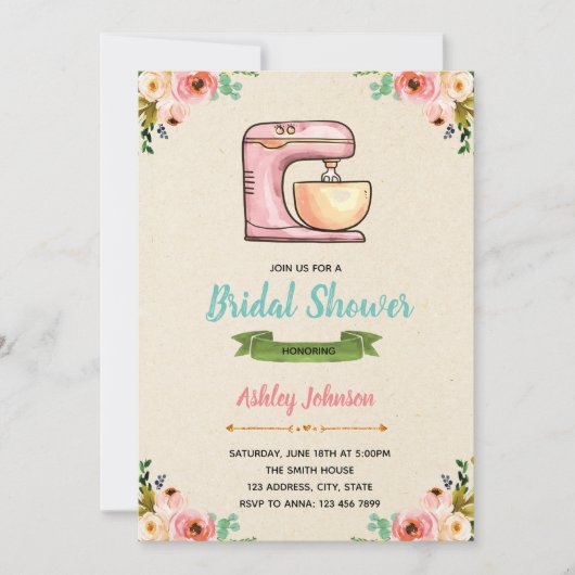 キッチンシャワーパーティの招待状カード 招待状 (正面)