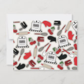 キッチンシャワー招待状-赤と黒 招待状 (裏面)