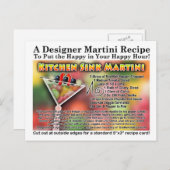 キッチンシンクマルティーニレシピはがき ポストカード (正面/裏面)