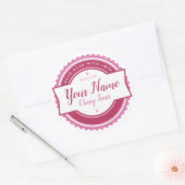 キッチンシールベーカリーラベルのパーソナライズ ラウンドシール (封筒)