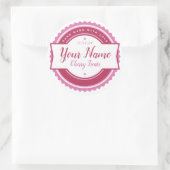 キッチンシールベーカリーラベルのパーソナライズ ラウンドシール (バッグ)