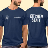 キッチンスタッフTシャツユニフォームカスタムネームロゴ Tシャツ