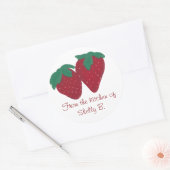 キッチンステッカーのイチゴ ラウンドシール (封筒)