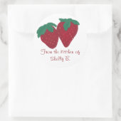 キッチンステッカーのイチゴ ラウンドシール (バッグ)