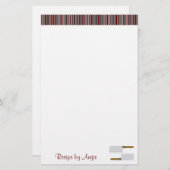 キッチンストライプズレッドレシピ紙 便箋 (正面/裏面)