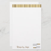 キッチンストライプレシピ紙 便箋 (正面/裏面)