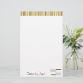 キッチンストライプレシピ紙 便箋 (スタンド正面)