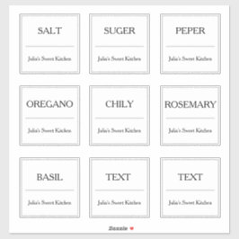 キッチンスパイスジャーカスタムラベル付きビニールシール シール