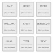 キッチンスパイスジャーカスタムラベル付きビニールシール シール (正面)