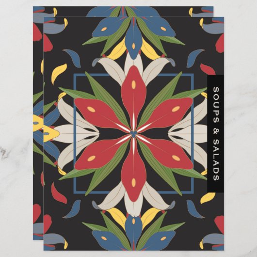 キッチンタイルレシピ仕切り |スープとサラダ (正面/裏面)