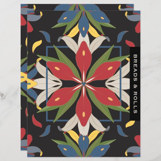 キッチンタイルレシピ仕切り |読み取り転が& (正面/裏面)