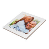 キッチンタイル写真テンプレートラブ文字ホワイト タイル (側面)