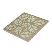 キッチンタイル、緑とキノコ タイル (側面)