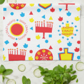 キッチンタオカラフルル熱狂する8" キッチンタオル (折り畳み)