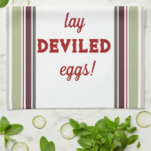 キッチンタオストライプルと悪いニワトリ キッチンタオル (折り畳み)