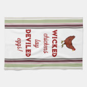 キッチンタオストライプルと悪いニワトリ キッチンタオル (横)