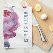 キッチンタオパーソナライズされたルフローラ母ギフト キッチンタオル (四つ折り)