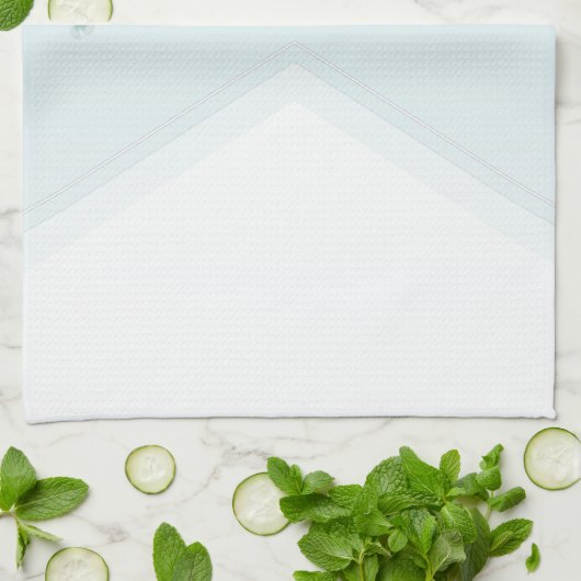 キッチンタオパーソナライズされたル熱帯花オンブルー キッチンタオル (折り畳み)