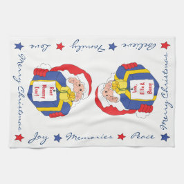 キッチンタオルがオーダーメイドの「クリスマスサンタタオル」 キッチンタオル