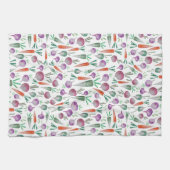 キッチンタオルとビート&ニンジンデザイン キッチンタオル (横)