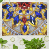 キッチンタオルとルーマニアの色デザイン キッチンタオル (折り畳み)