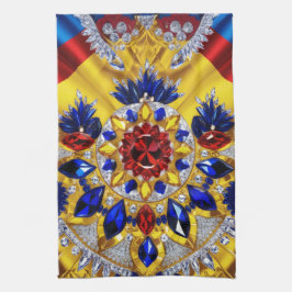 キッチンタオルとルーマニアの色デザイン キッチンタオル