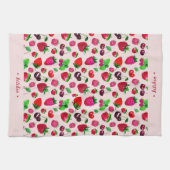 キッチンタオルと鮮やかなジューシーなベリーデザイン キッチンタオル (横)
