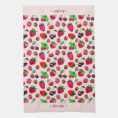 キッチンタオルと鮮やかなジューシーなベリーデザイン キッチンタオル (縦)
