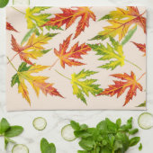 キッチンタオルに描いたシルバーメープル キッチンタオル (折り畳み)