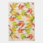 キッチンタオルに描いたシルバーメープル キッチンタオル (縦)