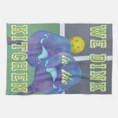 キッチンタオルに浸すピクルボールのユーモア キッチンタオル (横)