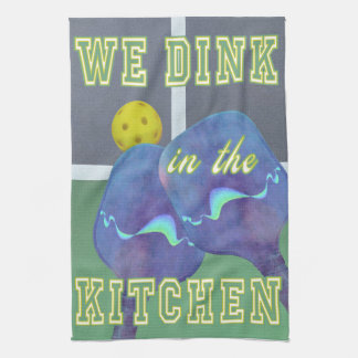 キッチンタオルに浸すピクルボールのユーモア キッチンタオル