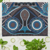 キッチンタオルのドットアートパターン キッチンタオル (折り畳み)