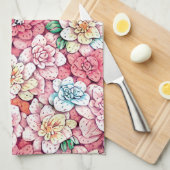 キッチンタオルの花 キッチンタオル (四つ折り)