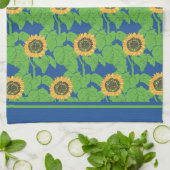 キッチンタオルまたはティータオル – ゴールデンサンフラワー キッチンタオル (折り畳み)
