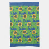 キッチンタオルまたはティータオル – ゴールデンサンフラワー キッチンタオル (縦)