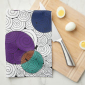 キッチンタオルを丸く渦巻く キッチンタオル (四つ折り)