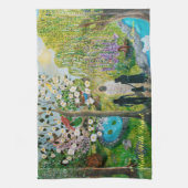 キッチンタオルを持って歩く キッチンタオル (縦)