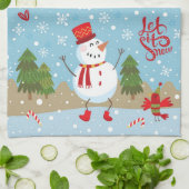 キッチンタオルを雪に染める キッチンタオル (折り畳み)