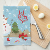 キッチンタオルを雪に染める キッチンタオル (四つ折り)