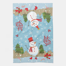 キッチンタオルを雪に染める キッチンタオル