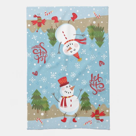 キッチンタオルを雪に染める キッチンタオル (縦)