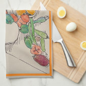 キッチンタオルオレンジ キッチンタオル (四つ折り)