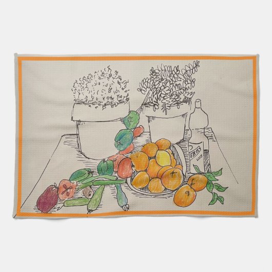 キッチンタオルオレンジ キッチンタオル (横)