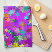 キッチンタオルサイケデリックをスターにする キッチンタオル (四つ折り)