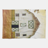 キッチンタオルサンセットバーントリーフィールド素朴ヘイ キッチンタオル (横)
