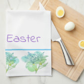キッチンタオルハッピーイースターユリ キッチンタオル (四つ折り)