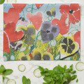 キッチンタオルハート型バレンタイン花園 キッチンタオル (折り畳み)